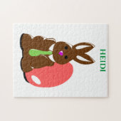 Osterhasen-Puzzle mit personalisiertem Namen. Puzzle (Horizontal)