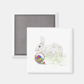 Osterhasen-Quadratzmagnet Magnet (Vorderseite/Rückseite)