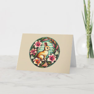 Osterhasen Rabbit Lily Lilies Karte
