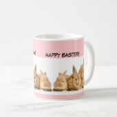 Osterhasen-Rosa personalisiert Kaffeetasse (VorderseiteRechts)