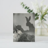Osterhasen Schatten Postkarte (Stehend Vorderseite)