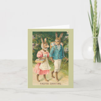 Osterhasen-Schatz Vintage Feiertagskarte