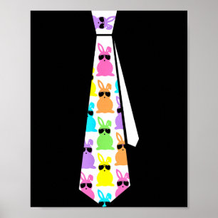 Osterhasen-Schlips Lustige Grafik für Jungen Klein Poster