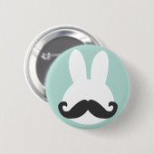 Osterhasen-Schnurrbart-Knopf Button (Vorne & Hinten)