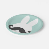Osterhasen-Schnurrbart-Papier-Teller Pappteller (Schrägansicht)