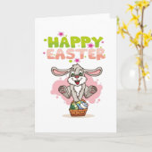 Osterhasen Shirt Girls Schule Kinder Karte (Gelbe Blume)