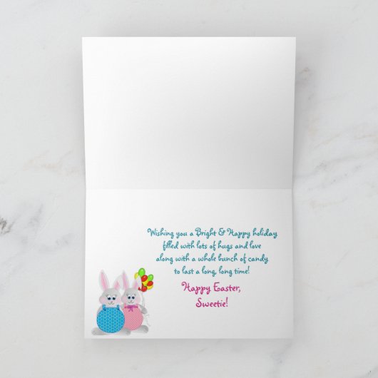 Osterhasen - Sohn - Spaß Feiertagskarte (Innenseite)