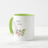 Osterhasen-Tasse "Frohe Ostern" | Wasserfarben Frü Tasse (Vorderseite Links)