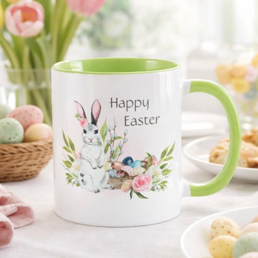 Osterhasen-Tasse "Frohe Ostern" | Wasserfarben Frü Tasse