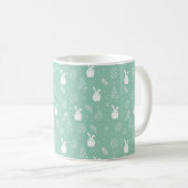 Osterhasen-Tasse – Ostereier-Muster Kaffeetasse (VorderseiteRechts)