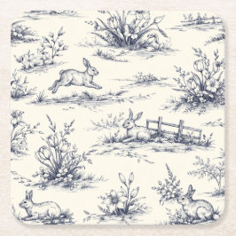 Osterhasen-Teller Rechteckiger Pappuntersetzer