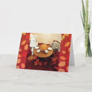 Osterhasen Thanksgiving Feiertagskarte
