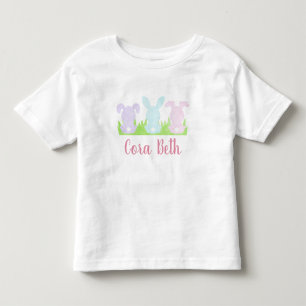 Osterhasen-Trio, Pastel Watercolor Kleinkind T-shirt