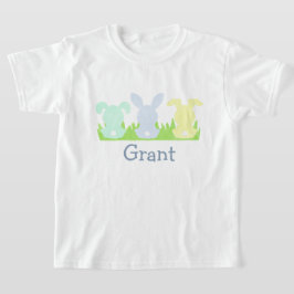 Osterhasen-Trio, pastellfarbene Wasserfarbenjungen T-Shirt