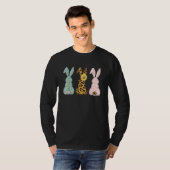 Osterhasen Trio Rabbit Leopard Matching Niedlich T-Shirt (Vorne ganz)