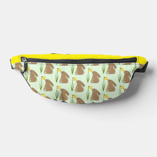 Osterhasen und Daffodische Blume Gemustert Bauchtasche