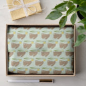 Osterhasen und Daffodische Blume Gemustert Seidenpapier (Geschenk)