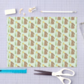 Osterhasen und Daffodische Blume Gemustert Seidenpapier (Handwerk)
