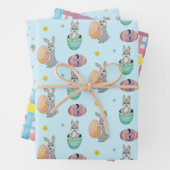 Osterhasen und Ei gemustert Geschenkpapier Set (Beispiel)