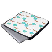 Osterhasen und Eier in Weiß Laptopschutzhülle (Vorne Knopf)