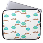Osterhasen und Eier in Weiß Laptopschutzhülle (Vorderseite)