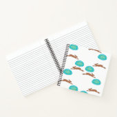 Osterhasen und Eier in Weiß Notizblock (Innenseite)