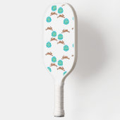 Osterhasen und Eier in Weiß Pickleball Schläger (Links)