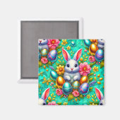 ~ Osterhasen und Eier ~ Magnet (Vorderseite/Rückseite)