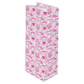 Osterhasen und Eier - Rosa weiße Geschenktüte (Vorderseite Schrägansicht)