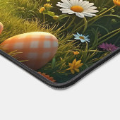 Osterhasen und farbenfrohe Eier im Frühjahrsmagie Schreibtischunterlage (Ecke)