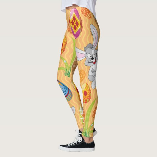 Osterhasen- und farbenfrohe Eier Leggings (Links)
