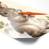 Osterhasen und Karrot Vintag druckbar Fotodruck (Ecke)