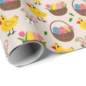 Osterhasen und Kick Wrapping Papier Geschenkpapier (Rolleneckpunkt)