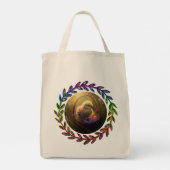 Osterhasen und Küken mit Eierkörben Tragetasche (Rückseite)