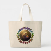 Osterhasen und Küken mit Eierkörben Tragetasche (Rückseite)