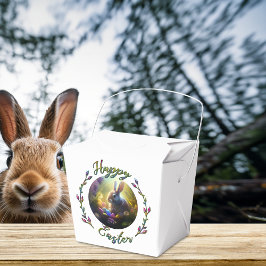 Osterhasen und Küken mit ihren Eierkörben Geschenkschachtel