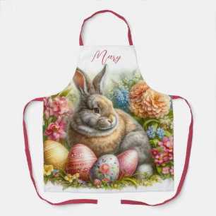 Osterhasen und Osterhasen-Druck  Schürze