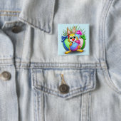 Osterhasen Witzig und Süße Figur Bitten an Eg Button (Beispiel)