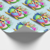 Osterhasen Witzig und Süße Figur Bitten an Eg Geschenkpapier (Ecke)