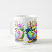 Osterhasen Witzig und Süße Figur Bitten an Eg Kaffeetasse (Vorderseite Links)