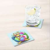 Osterhasen Witzig und Süße Figur Bitten an Eg Rechteckiger Pappuntersetzer (Vor Ort)