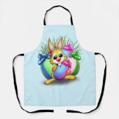 Osterhasen Witzig und Süße Figur Bitten an Eg Schürze (Vorderseite)