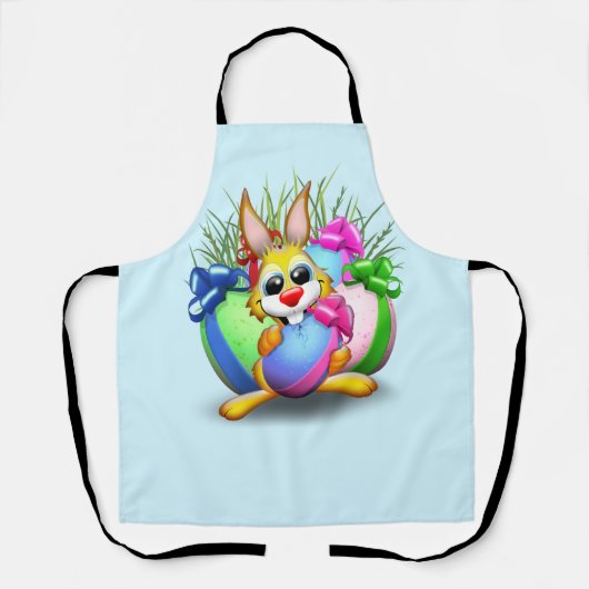 Osterhasen Witzig und Süße Figur Bitten an Eg Schürze (Vorderseite)