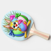 Osterhasen Witzig und Süße Figur Bitten an Eg Tischtennis Schläger (Seitenansicht)