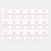 Osterhasen-Wrapping-Papier-Flachblatt-Set 3 Geschenkpapier Set (Vorderseite)