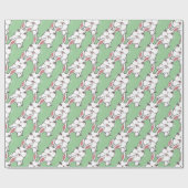 Osterhasen-Wrapping Papier Niedlich Ostern Geschen Geschenkpapier (Flach)