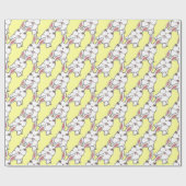 Osterhasen-Wrapping Papier Niedlich Ostern Geschen Geschenkpapier (Flach)