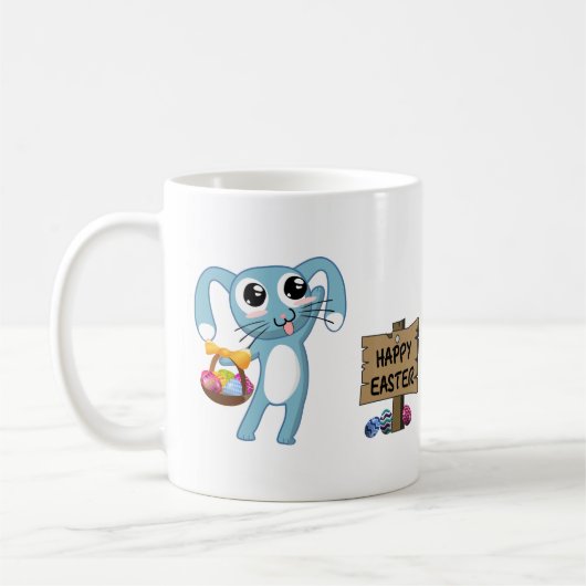 Osterhasen wünscht Frohe Ostern Kaffeetasse (Links)