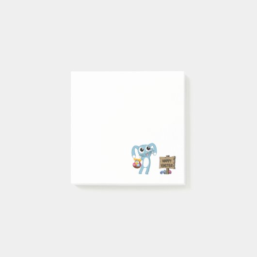 Osterhasen wünscht Frohe Ostern Post-it Klebezettel (Vorderseite)