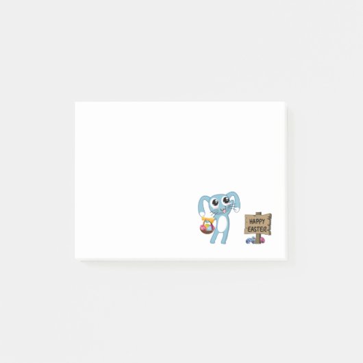 Osterhasen wünscht Frohe Ostern Post-it Klebezettel (Vorderseite)